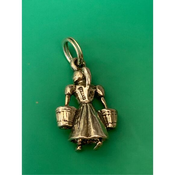 Partridge in a Pear Tree Maid Milking Sterling Silver Jewelry Charm #song - Picture 2 of 4